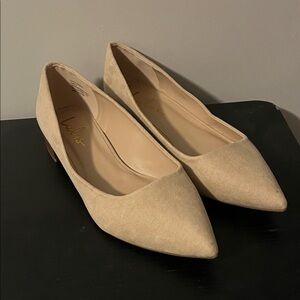 Lulu's Elegant Cream Pointed Flats